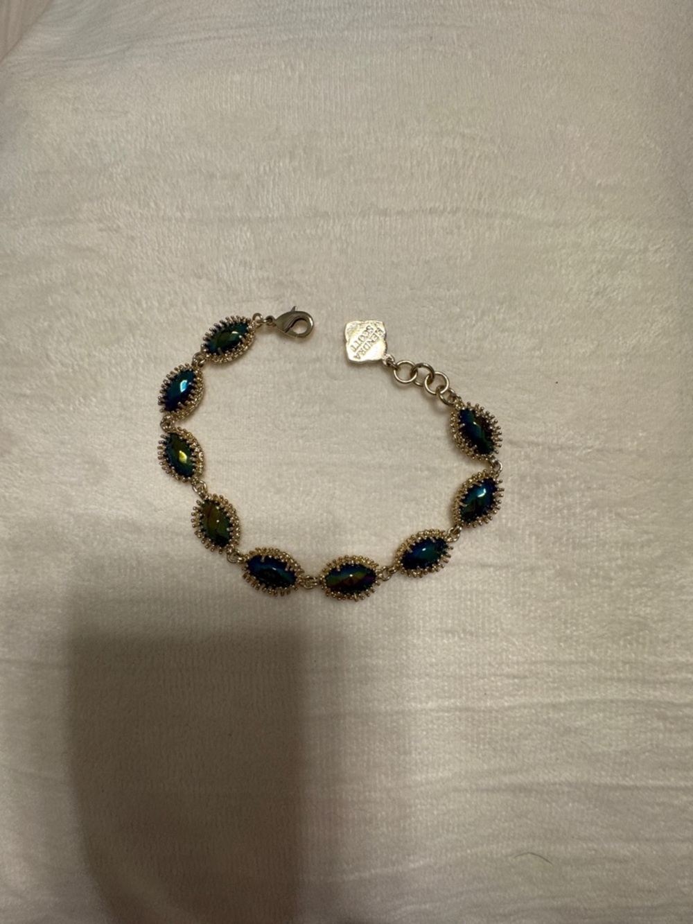 Kendra Scott Gold-Tone Bracelet with Iridescent Blue-Green Stones - Picture 5 of 5